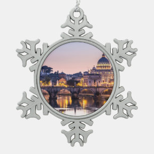 Rom Italien - St- Peterskathedrale Schneeflocken Zinn-Ornament