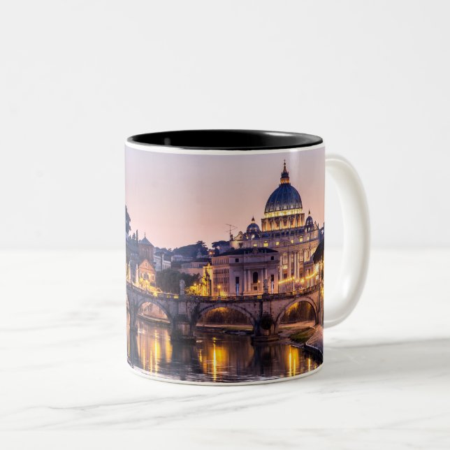 Rom Italien - St- Peterskathedrale Zweifarbige Tasse (VorderseiteRechts)