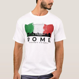 Rom - Italien Städtische Brush-Fahne T-Shirt