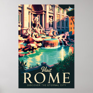 Rom Italien Trevi-Brunnen Poster
