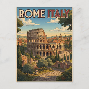 Rom Italien Vintage-Anime-Reisepostkarte Postkarte