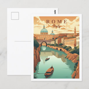 Rom Italien Vintage Berühmter Reiseort Postkarte