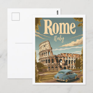 Rom Italien Vintage Berühmter Reiseort Postkarte