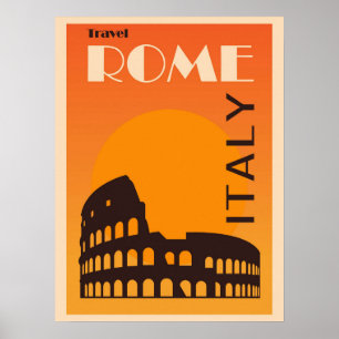 Rom Italien Vintage Italienischer Kolosseum Reise Poster