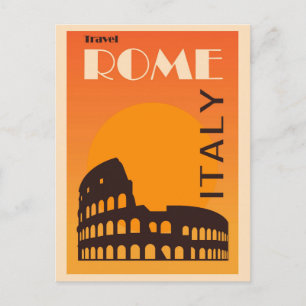 Rom Italien Vintage Italienisches Kolosseum Reise Postkarte