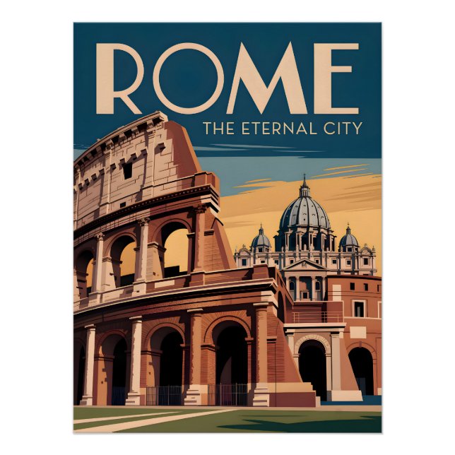 Rom Italien Vintage Poster (Vorderseite)