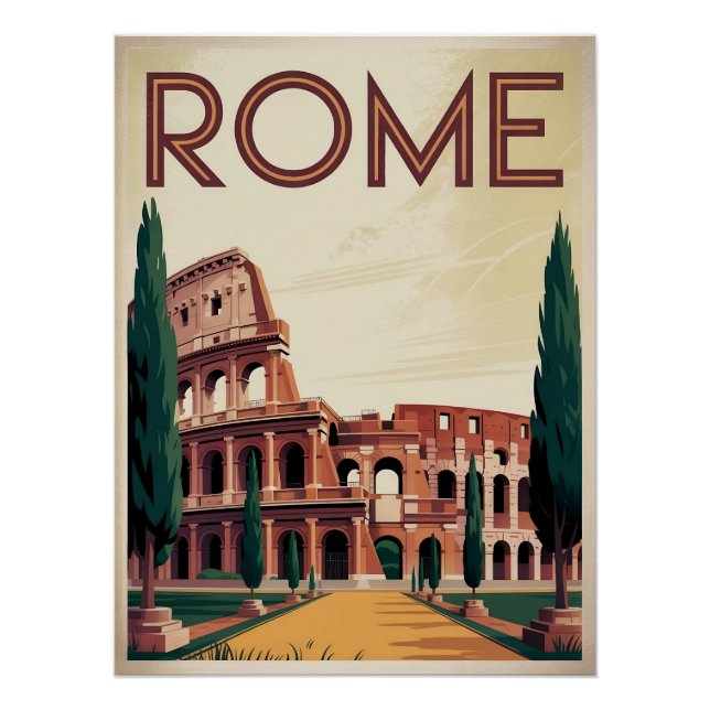 Rom Italien vintage Poster (Vorderseite)