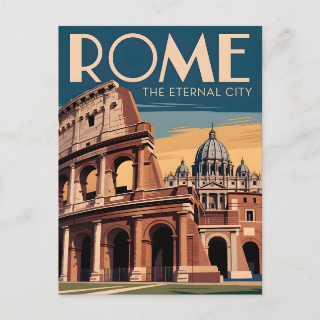 Rom Italien vintage Postkarte (Vorderseite)
