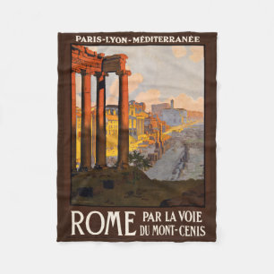 Rom Italien Vintage-Reise-Flanelldecke Fleecedecke