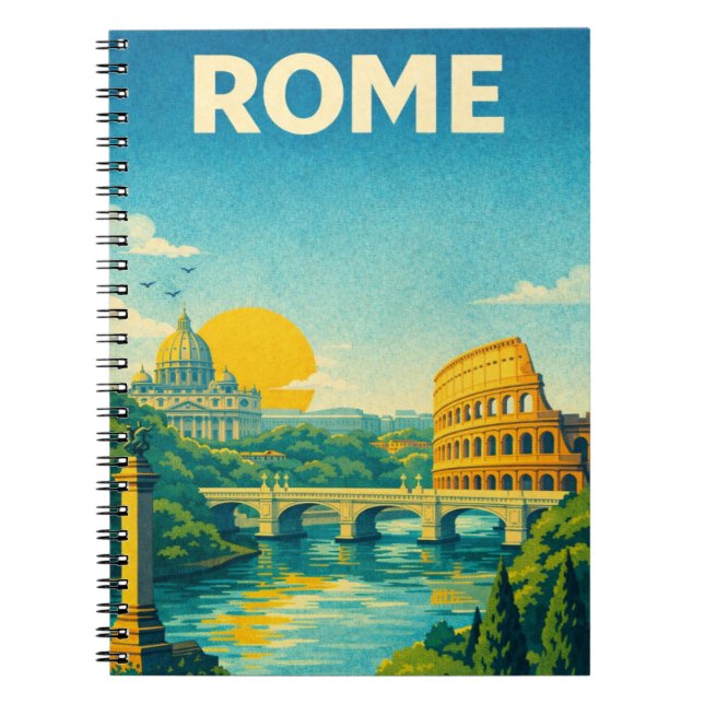 Rom Italien Vintage Reise Notizblock (Vorderseite)
