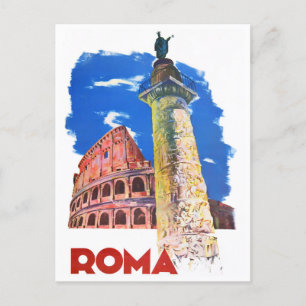Rom Italien Vintage-Reise Postkarte