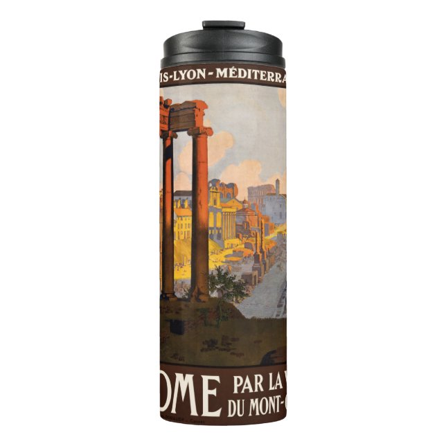 Rom Italien Vintage Reise Tumbler Thermosbecher (Vorderseite)