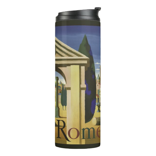 Rom Italien Vintage Reise Tumbler Thermosbecher (Nach links gedreht)