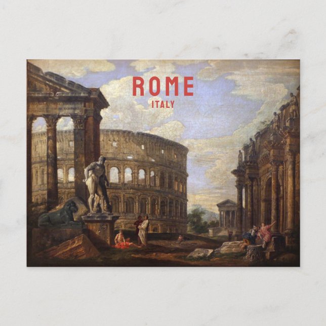 Rom Italien Vintage Reisen Italienisch Roma Renais Postkarte (Vorderseite)