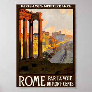 Rom, Italien Vintage Reiseplaner Poster