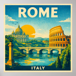 Rom Italien Vintage-Reiseposter Poster