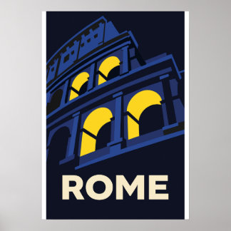 Rom Italien Vintage-Reiseposter Retro-Stadt Poster