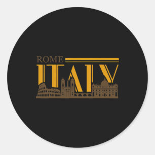 Rom Italien Vintage Retro Roma Italien Urlaub Gif Runder Aufkleber