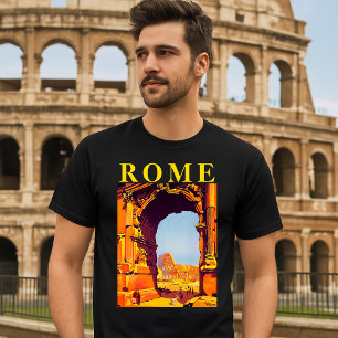Rom, Italien Vintage Tourismus Reise T-Shirt