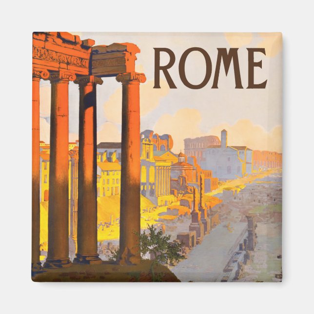 Rom Italien Vintage Travel Magnet (Vorne)