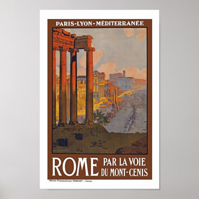 Rom Italien Vintage Travel Poster (Vorne)