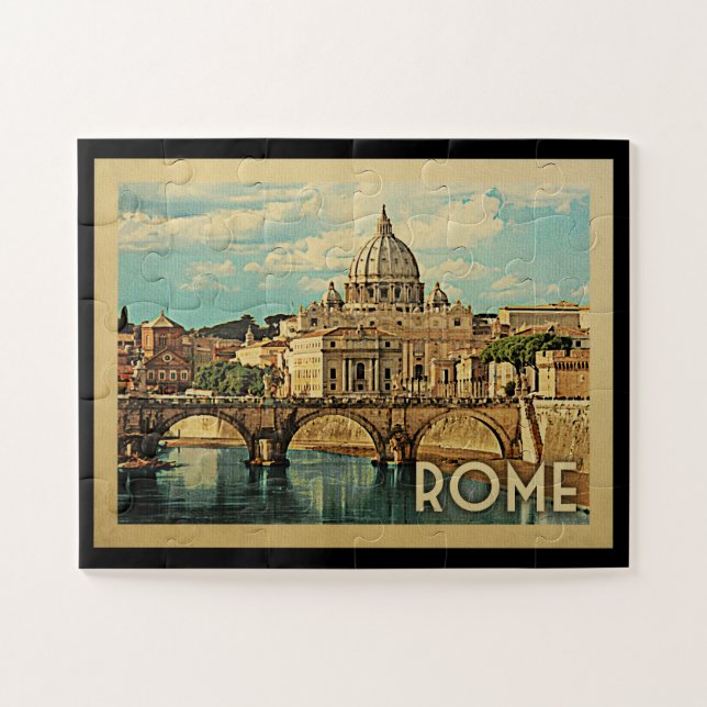 Rom Italien Vintage Travel Puzzle (Horizontal)
