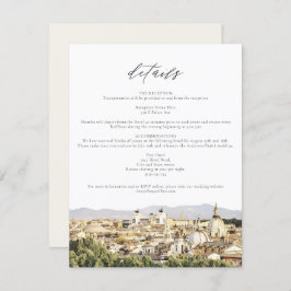ROM Italy Skyline Wedding Details Card Einladung