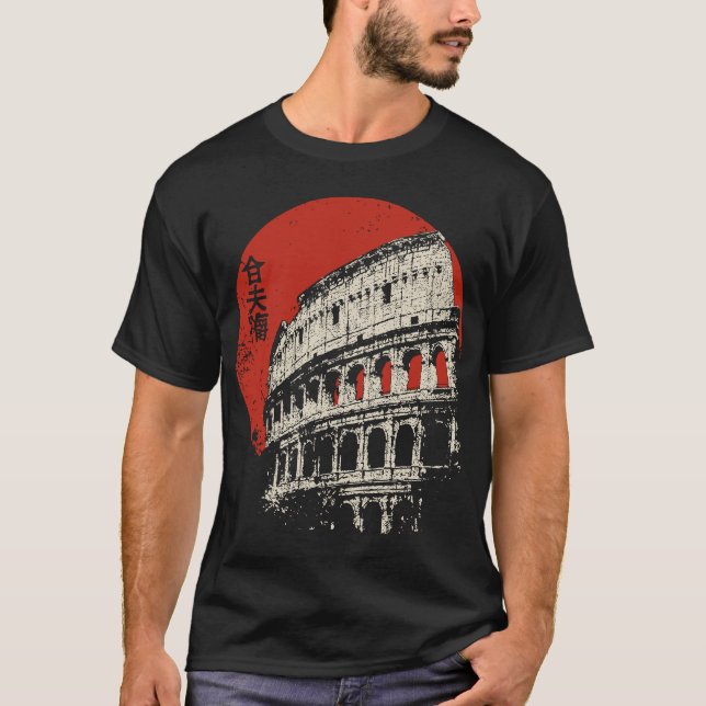 Rom Kolosseum Antikes Denkmal Kunst T-Shirt (Vorderseite)