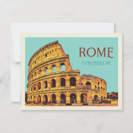 Rom Kolosseum Illustration Italien Postcard Postkarte