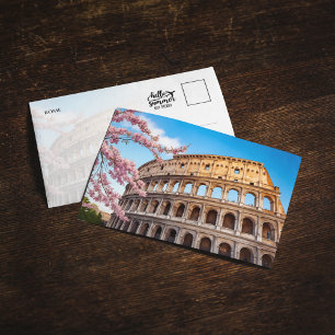 Rom Kolosseum Italien bemalte Postkarte