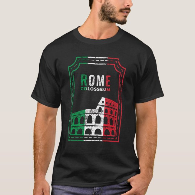 Rom Kolosseum Italien Italia Romanisches Amphithea T-Shirt (Vorderseite)