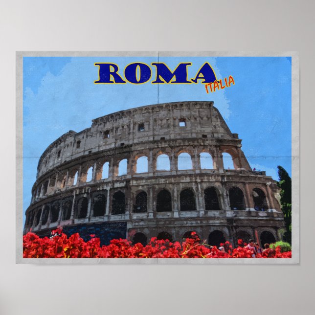 Rom Kolosseum Italien Not Vintage Travel Poster (Vorne)