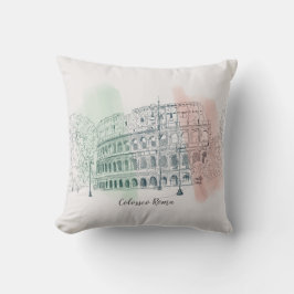 Rom Kolosseum mit italienischem Flag Farbstift in  Kissen