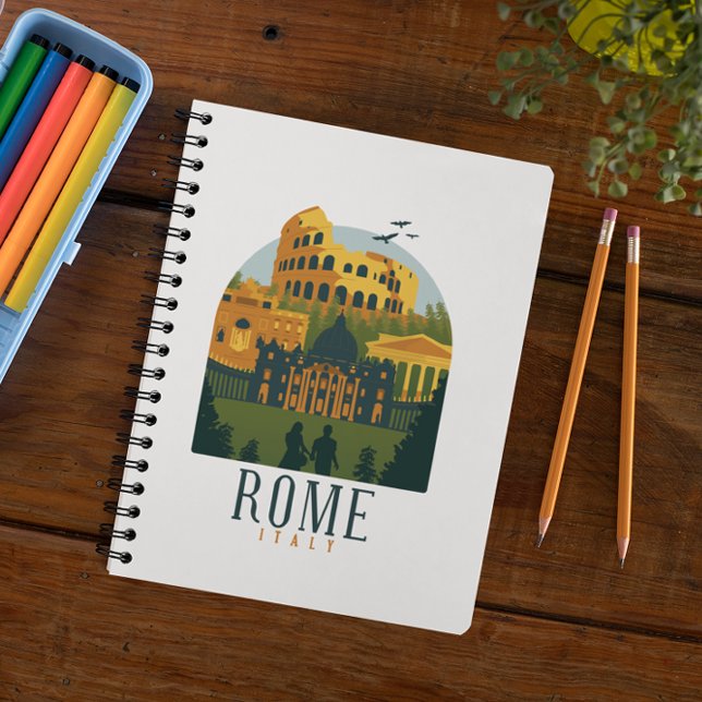 Rom Kolosseum Vintag Notizblock (Classic vintage rome italy colosseum notebook)
