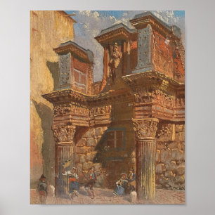 Rom, Kolumnen im Turm der Grafen (1876) Poster