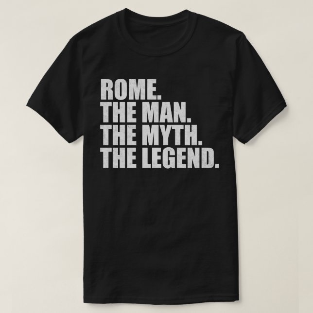 Rom Name Rom Vorname T-Shirt (Design vorne)