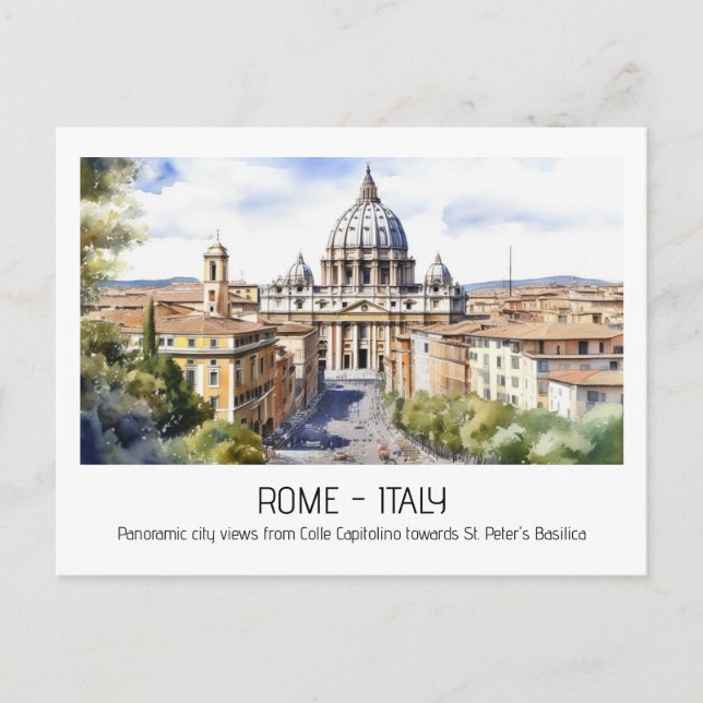 Rom Petersdom Panoramagebälk Postkarte (Vorderseite)