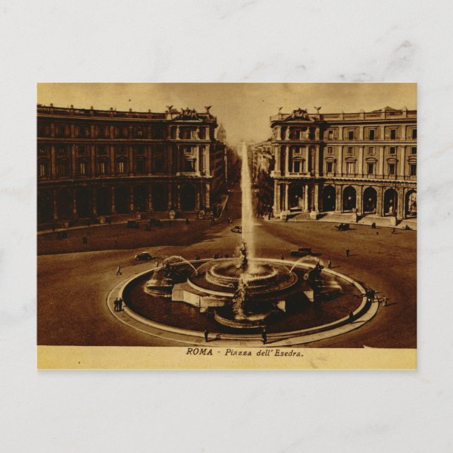Rom, Piazza dell'Esedra 1890 Postkarte (Vorderseite)