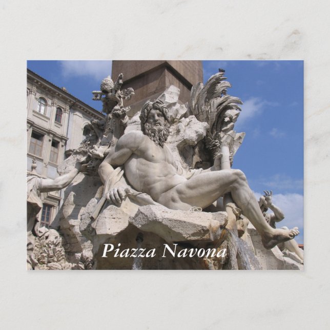 Rom, Piazza Navona Postkarte (Vorderseite)