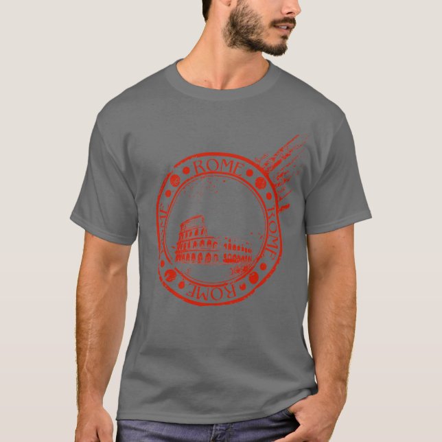 Rom Post Cancelation Briefmarke T-Shirt (Vorderseite)