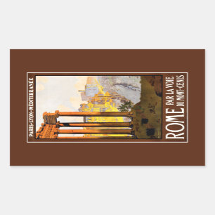 Rom-Reise-Plakat Vintag Rechteckiger Aufkleber