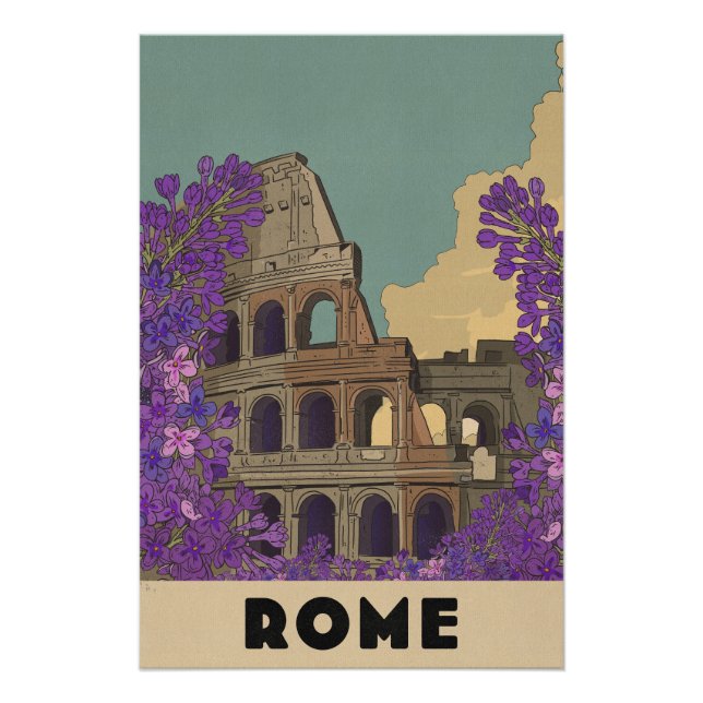 Rom Reisen Vintage Poster (Vorderseite)