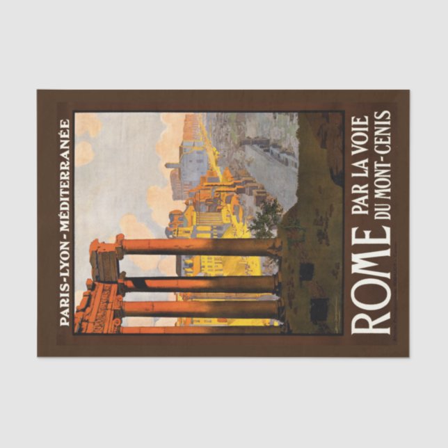 Rom Reiseplakat Entpackungspapier Seidenpapier (Vorderseite)