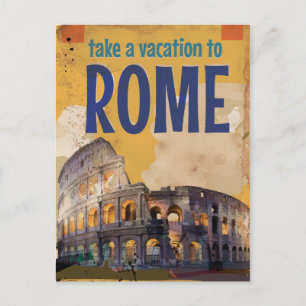 Rom-Reiseplakat im Vintage-Stil Postkarte