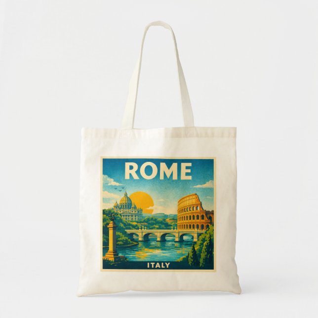 Rom-Reiseplakat-Tasche Tragetasche (Vorne)