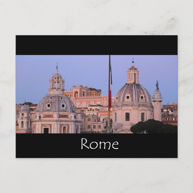 Rom-Skyline bei Dämmerung Postkarte (Vorderseite)