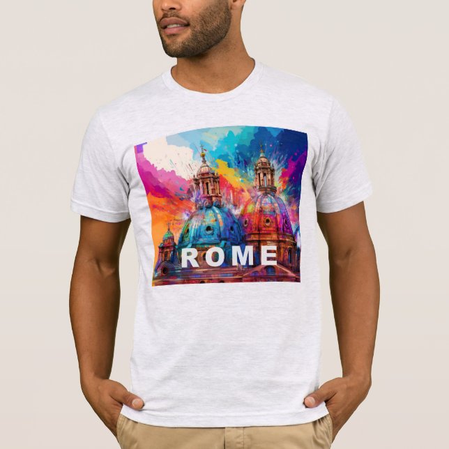 Rom Skyline Graffiti Art T-Shirt (Vorderseite)