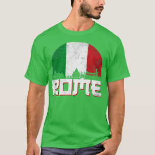 Rom Skyline - Italienische Flagge T-Shirt