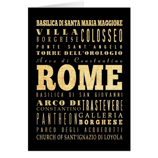 Rom-Stadt der Italien-Typografie-Kunst (Vorne)