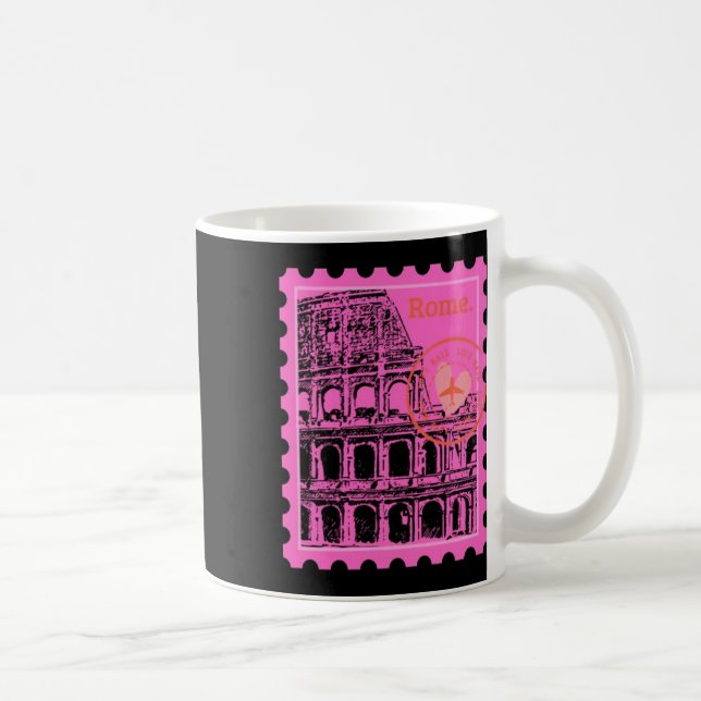 Rom Stempel Aufkleber  Kaffeetasse (Rechts)